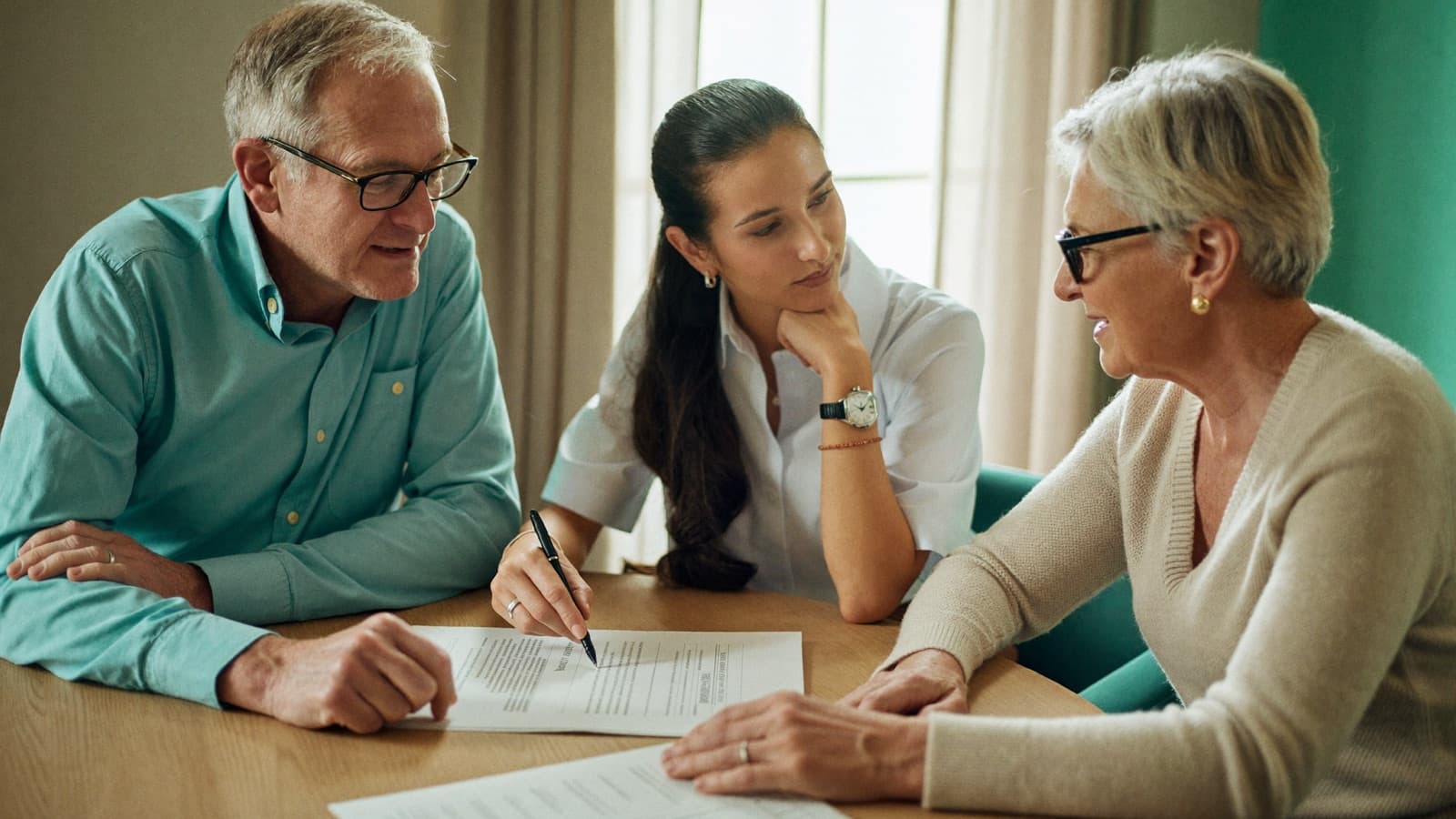 An Ontario senior couple reviewing their estate plan with a CPA advisor
