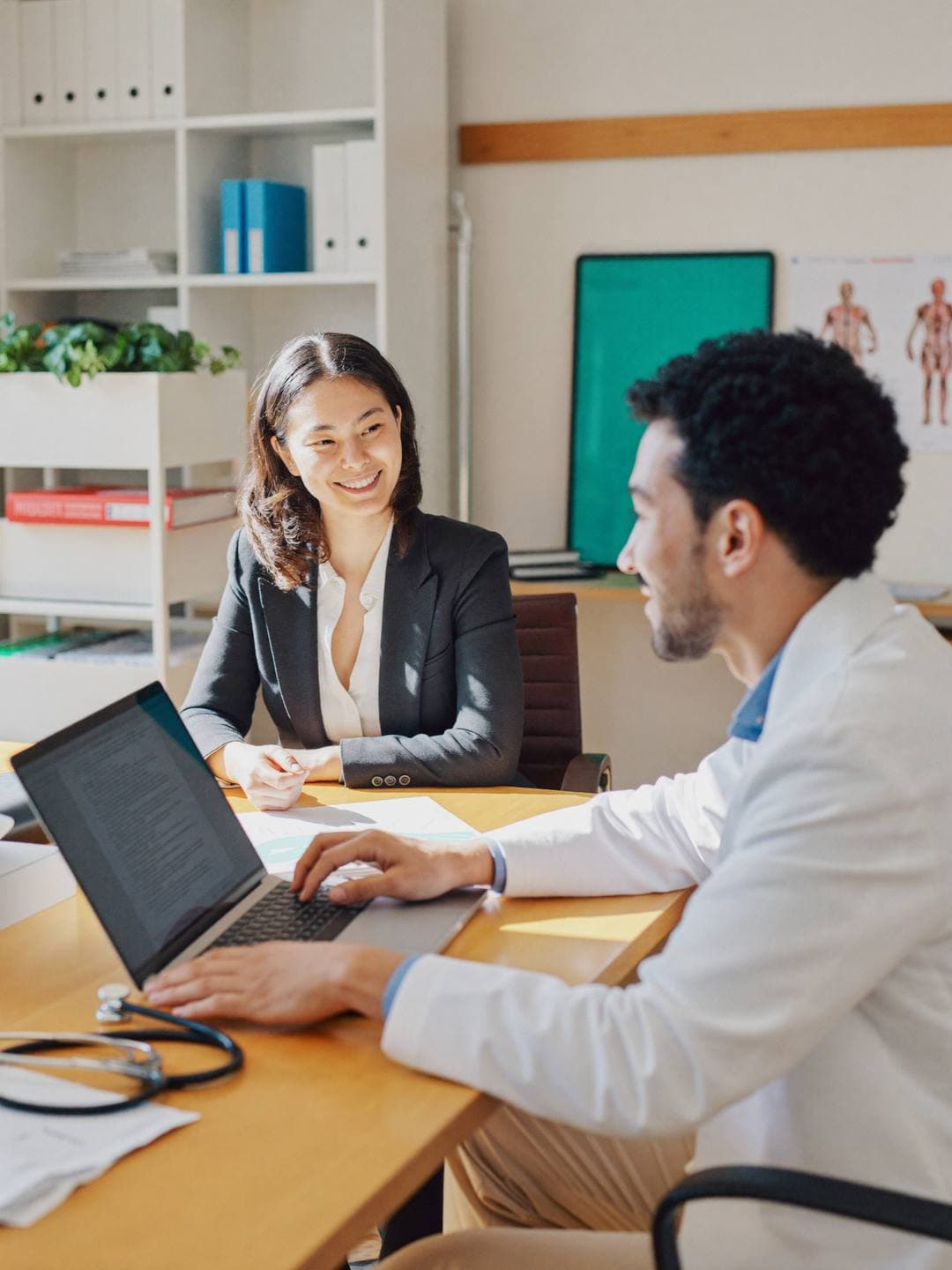 Accountant for doctors reviewing a medical practice's finances