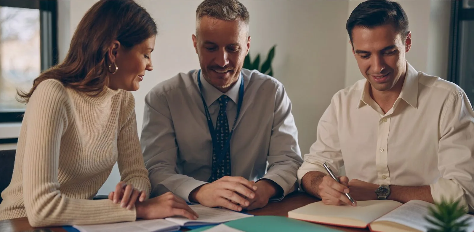An executor reviewing estate paperwork with a CPA accountant